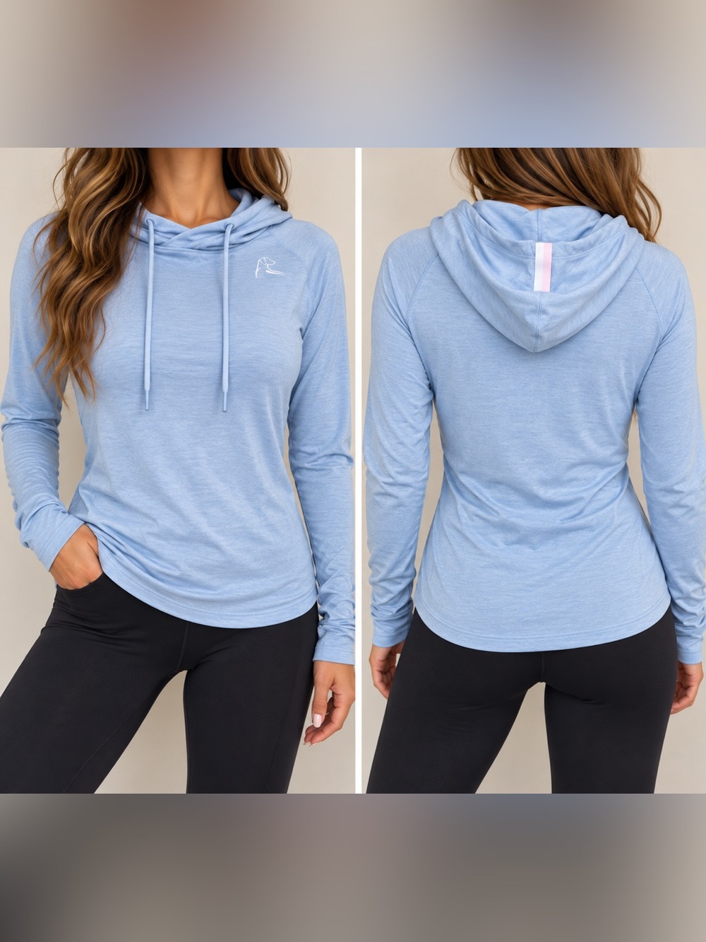 Rhoback Women’s Baby Blue Performance Pullover Hoodie Size S
